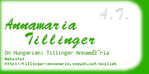 annamaria tillinger business card